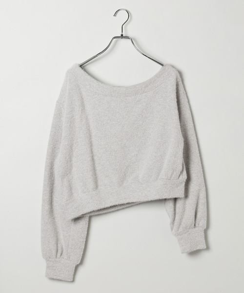 BAYFLOW（ベイフロー）の「[ワンショル仕様]ショートシャギープルオーバー（Tシャツ/カットソー・レディース・ブルー/グレー/ホワイト・FREE）」の16枚目の写真