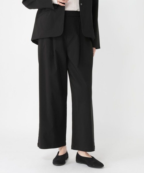 studio CLIP（スタディオクリップ）の「【WEB限定】楽ストレッチストレートパンツ《オケージョン2026SS》（スラックス・レディース・ネイビー/ブラック/ライトベージュ・MEDIUM/LARGE/ﾌﾘｰ(L)/PF）」の8枚目の写真