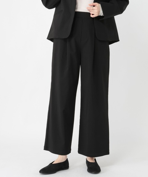 studio CLIP（スタディオクリップ）の「【WEB限定】楽ストレッチストレートパンツ《オケージョン2026SS》（スラックス・レディース・ネイビー/ブラック/ライトベージュ・MEDIUM/LARGE/ﾌﾘｰ(L)/PF）」の9枚目の写真