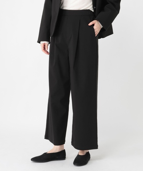 studio CLIP（スタディオクリップ）の「【WEB限定】楽ストレッチストレートパンツ《オケージョン2026SS》（スラックス・レディース・ネイビー/ブラック/ライトベージュ・MEDIUM/LARGE/ﾌﾘｰ(L)/PF）」の10枚目の写真