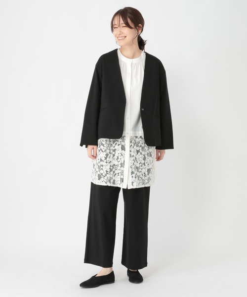 studio CLIP（スタディオクリップ）の「【WEB限定】楽ストレッチストレートパンツ《オケージョン2026SS》（スラックス・レディース・ネイビー/ブラック/ライトベージュ・MEDIUM/LARGE/ﾌﾘｰ(L)/PF）」の12枚目の写真