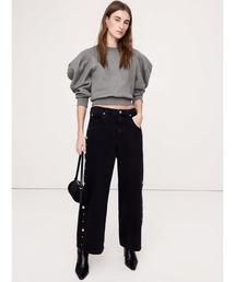 スウェット パフスリーブ」に該当するレディースのトップス（グレー