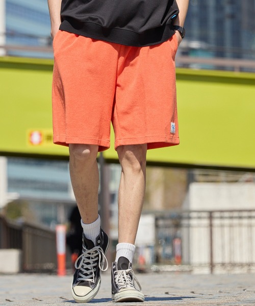 CONVERSE(コンバース)の「CONVERSE JACK PURCELL/コンバース ジャックパーセル ブランドロゴ パッチ パイル イージー ショートパンツ(その他パンツ・メンズ・グリーン/ネイビー/オートミール/オレンジ/ブラック/ブルー・M/L)」の6枚目の写真