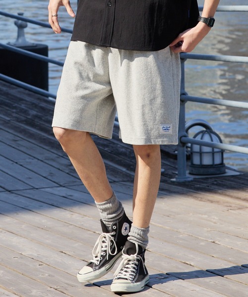 CONVERSE(コンバース)の「CONVERSE JACK PURCELL/コンバース ジャックパーセル ブランドロゴ パッチ パイル イージー ショートパンツ(その他パンツ・メンズ・グリーン/ネイビー/オートミール/オレンジ/ブラック/ブルー・M/L)」の7枚目の写真