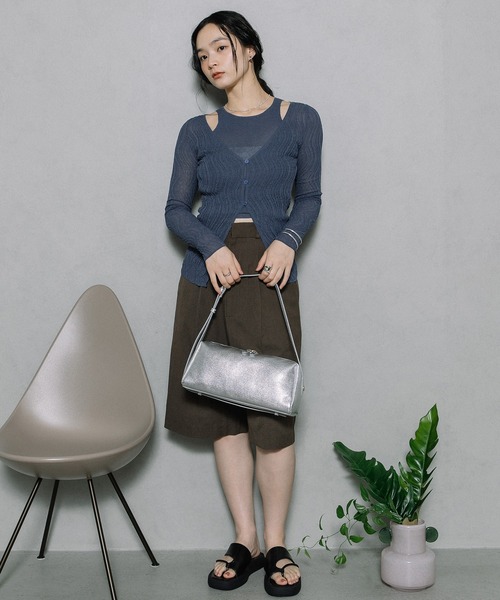 Beau're（ヴュレ）の「BEAURE スリム ロング ショルダー（ショルダーバッグ・レディース・シルバー/ブラック・FREE）」の8枚目の写真