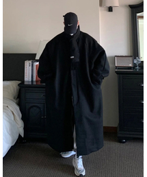 NUS（ナス）の「YEI Kara Coat Wool 100 (black)（チェスターコート）」