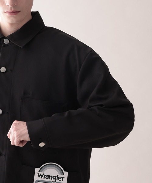 ラングラー ロゴタグ カバーオール ワークジャケット ブラック 2XL