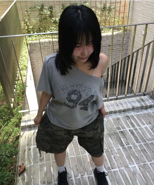 CHICKS(チックス)の「ノッティングヒルフェミニンワンショルダー半袖メランジ(Tシャツ/カットソー・レディース・その他・FREE)」の18枚目の写真