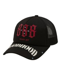 HOODHOOD（フッドフッド）の「888メッシュトラッカーハットブラック（キャップ）」