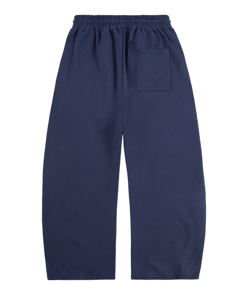 ROCKCAKE（ロックケーキ）の「Lettering Wide Curved Jogger - Navy（スウェットパンツ・レディース・その他・S/XS）」の3枚目の写真
