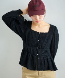 U by SPICK&SPAN | シアーシャギースクエアネックブラウス(シャツ/ブラウス)