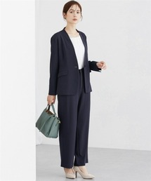 パンツスーツ ノーカラージャケット」に該当するレディース