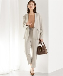 パンツスーツ ノーカラージャケット」に該当するレディース