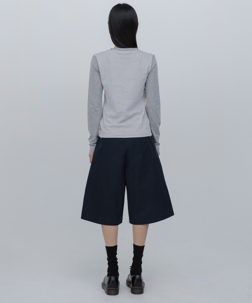 CHICKS（チックス）の「バミューダワイドコットンパンツネイビー（その他パンツ・レディース・ネイビー・S/M）」の3枚目の写真