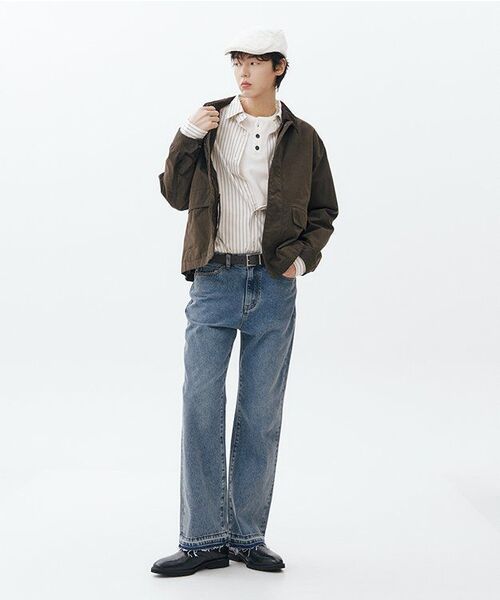 MUSINSA STANDARD（ムシンサスタンダード）の「ワックスドCNハンティングジャケット[カーキ]（ミリタリージャケット・メンズ・その他・X-LARGE/MEDIUM/XX-LARGE/LARGE）」の6枚目の写真