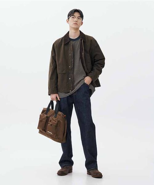 MUSINSA STANDARD（ムシンサスタンダード）の「ワックスドCNハンティングジャケット[カーキ]（ミリタリージャケット・メンズ・その他・X-LARGE/MEDIUM/XX-LARGE/LARGE）」の7枚目の写真