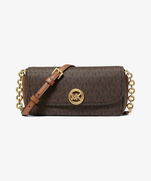 MICHAEL KORS(マイケルコース)の「NOLITA フラップ チェーン クロスボディ スモール - MKシグネチャー(ショルダーバッグ・レディース・ブラウン系その他・FREE)」の1枚目の写真
