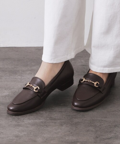 OPAQUE.CLIP（オペークドットクリップ）の「【抗菌防臭加工】ビット付きローファー（パンプス・レディース・ブラウン系その他/ブラック・03/02/01）」の10枚目の写真