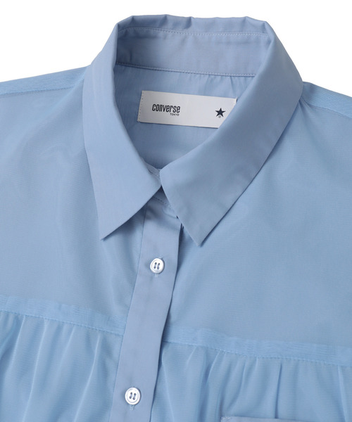 CONVERSE TOKYO（コンバーストウキョウ）の「TULLE LAYERED SHIRT（シャツ/ブラウス・レディース・ホワイト/ライトグレー/ピンク/ブルー・FREE）」の21枚目の写真