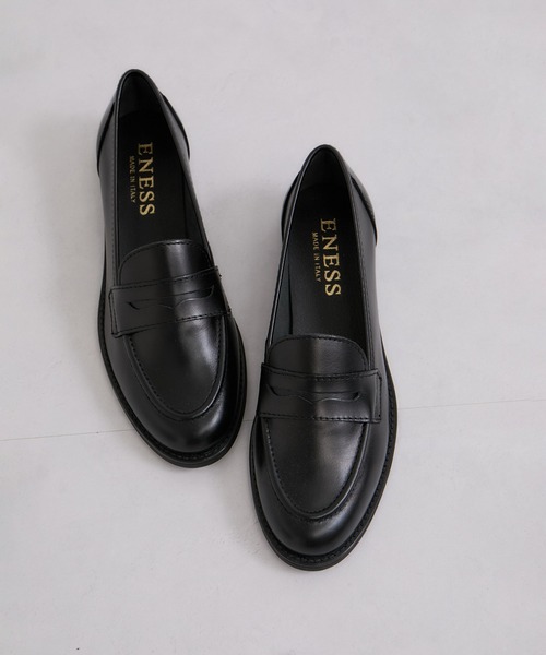 極美品✨️エネス ENESS ブラック ローファー 『38』約24cm ENESS/エネス】コインローファー（ローファー）｜eness（エネス）の