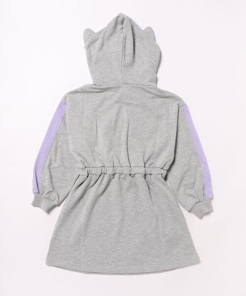 ANAP kids（アナップキッズ）の「リボン ネコ耳 フーディー スウェット ワンピース（ワンピース・キッズ・ラベンダー/ライトグレー・110/120/130）」の12枚目の写真