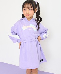 セール】メッシュZIPパーカ ＆肩開きカットワンピースセット