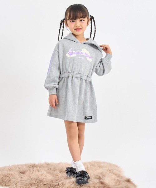 ANAP kids（アナップキッズ）の「リボン ネコ耳 フーディー スウェット ワンピース（ワンピース・キッズ・ラベンダー/ライトグレー・110/120/130）」の17枚目の写真