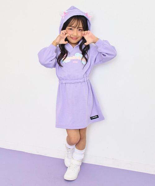 ANAP kids（アナップキッズ）の「リボン ネコ耳 フーディー スウェット ワンピース（ワンピース・キッズ・ラベンダー/ライトグレー・110/120/130）」の22枚目の写真