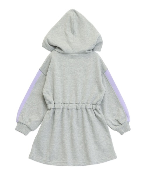 ANAP kids（アナップキッズ）の「リボン ネコ耳 フーディー スウェット ワンピース（ワンピース・キッズ・ラベンダー/ライトグレー・110/120/130）」の6枚目の写真