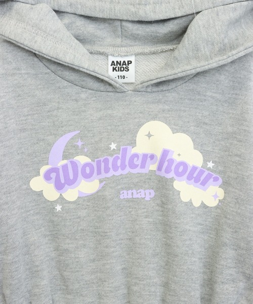 ANAP kids（アナップキッズ）の「リボン ネコ耳 フーディー スウェット ワンピース（ワンピース・キッズ・ラベンダー/ライトグレー・110/120/130）」の10枚目の写真