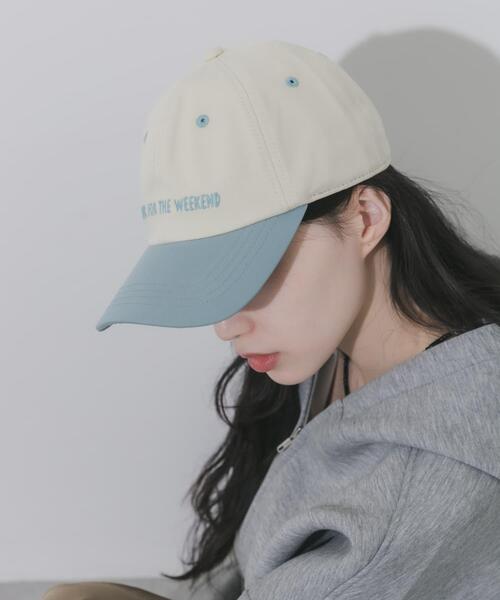 SMELLY（スメリー）の「weekendバイカラーキャップ（キャップ・レディース・ネイビー/ブラウン/アイボリー・-）」の5枚目の写真