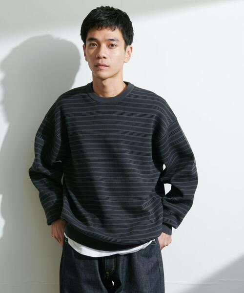archivio 黒 プルオーバー セーター セール】『UR TECH Renew Knit』クルーネックプルオーバー（ニット