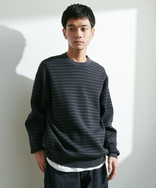URBAN RESEARCH DOORS(アーバンリサーチドアーズ)の「『UR TECH Renew Knit』クルーネックプルオーバー(ニット/セーター・メンズ・グレー系その他/グレー/チャコールグレー/グリーン・MEDIUM/LARGE)」の5枚目の写真