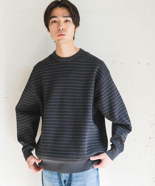 URBAN RESEARCH DOORS(アーバンリサーチドアーズ)の「『UR TECH Renew Knit』クルーネックプルオーバー(ニット/セーター・メンズ・グレー系その他/グレー/チャコールグレー/グリーン・MEDIUM/LARGE)」の10枚目の写真