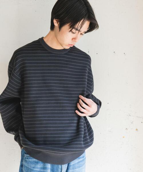 URBAN RESEARCH DOORS(アーバンリサーチドアーズ)の「『UR TECH Renew Knit』クルーネックプルオーバー(ニット/セーター・メンズ・グレー系その他/グレー/チャコールグレー/グリーン・MEDIUM/LARGE)」の11枚目の写真