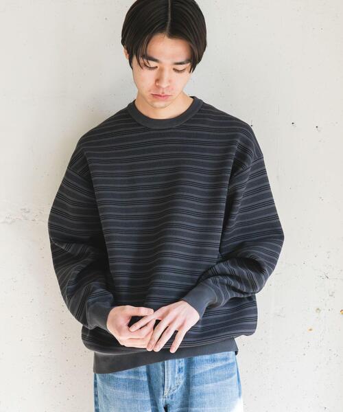 URBAN RESEARCH DOORS(アーバンリサーチドアーズ)の「『UR TECH Renew Knit』クルーネックプルオーバー(ニット/セーター・メンズ・グレー系その他/グレー/チャコールグレー/グリーン・MEDIUM/LARGE)」の12枚目の写真