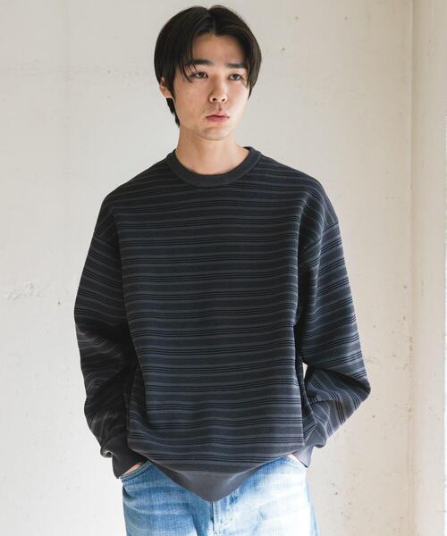 URBAN RESEARCH DOORS(アーバンリサーチドアーズ)の「『UR TECH Renew Knit』クルーネックプルオーバー(ニット/セーター・メンズ・グレー系その他/グレー/チャコールグレー/グリーン・MEDIUM/LARGE)」の13枚目の写真