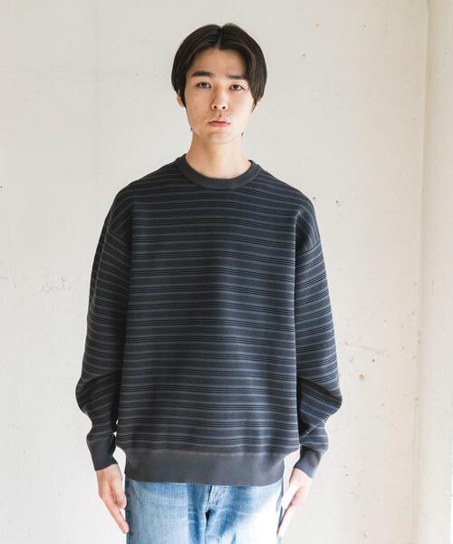 URBAN RESEARCH DOORS(アーバンリサーチドアーズ)の「『UR TECH Renew Knit』クルーネックプルオーバー(ニット/セーター・メンズ・グレー系その他/グレー/チャコールグレー/グリーン・MEDIUM/LARGE)」の16枚目の写真