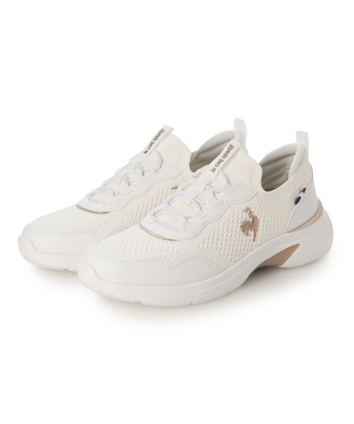 le coq sportif(ルコックスポルティフ)の「ニットスニーカー(LCS ロレーヌ)(スニーカー・レディース・サーモンピンク/ブラック/ブルー・23cm/23.5cm/24cm/24.5cm/25cm/22.5cm)」の3枚目の写真
