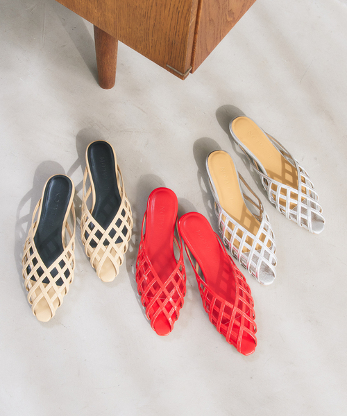 LE TALON（ルタロン）の「フレンチスクエアカットワークミュール（その他シューズ・レディース・シルバー/レッド/ベージュ・X-LARGE/LARGE/MEDIUM/SMALL）」の16枚目の写真