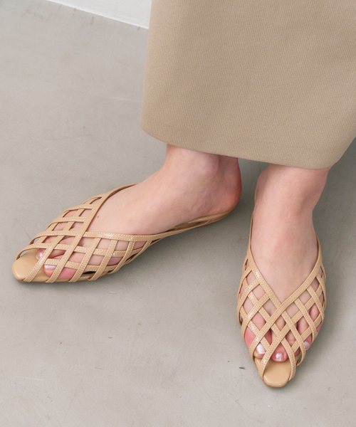 LE TALON（ルタロン）の「フレンチスクエアカットワークミュール（その他シューズ・レディース・シルバー/レッド/ベージュ・X-LARGE/LARGE/MEDIUM/SMALL）」の21枚目の写真