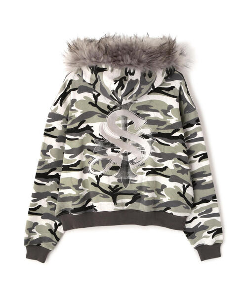 SUPPLIER(サプライヤー)の「SUPPLIER/サプライヤー/【LHP EXCLUSIVE】FAUX FUR CROPPED CROSS ZIP HOODIE(パーカー・レディース・その他2・L/M/XL)」の5枚目の写真