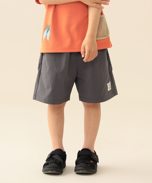 BEAMS mini(ビームスミニ)の「撥水 ナイロン ショートパンツ 2026SS(90~140cm)外遊び プチプラ 通園 通学(その他パンツ・キッズ・チャコールグレー/パープル・140/130/120/90/110/100)」の13枚目の写真