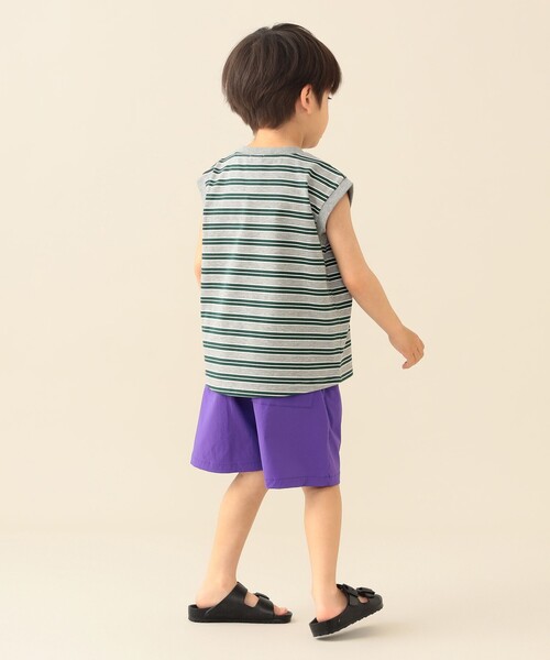 BEAMS mini(ビームスミニ)の「撥水 ナイロン ショートパンツ 2026SS(90~140cm)外遊び プチプラ 通園 通学(その他パンツ・キッズ・チャコールグレー/パープル・140/130/120/90/110/100)」の18枚目の写真