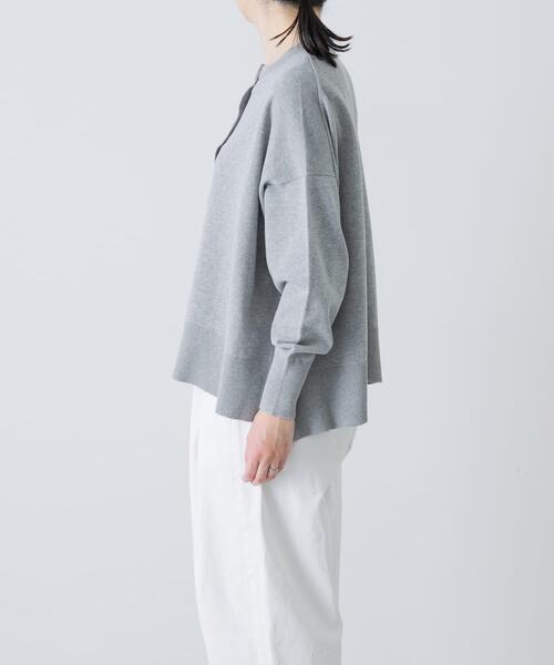 【極美品】かぐれ 2026春夏 ハイツイストコットンワイドカーディガン レッド かぐれ（カグレ）の「ハイツイストコットンワイドカーディガン