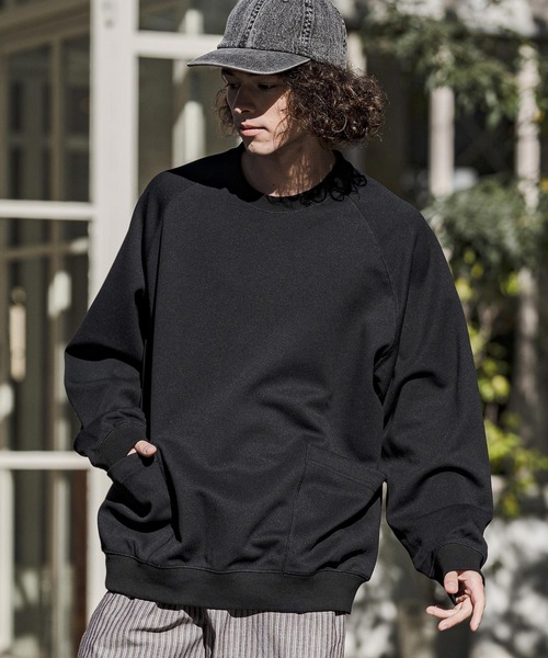 CAMBIO(カンビオ)の「mlt5587- サイドポケット鹿の子カットソー(Tシャツ/カットソー・メンズ・グレイッシュベージュ/ブラック/ホワイト・M/L/XL)」の18枚目の写真