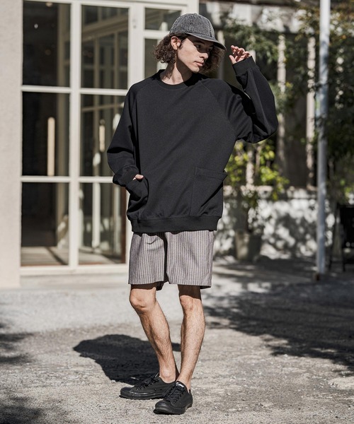 CAMBIO(カンビオ)の「mlt5587- サイドポケット鹿の子カットソー(Tシャツ/カットソー・メンズ・グレイッシュベージュ/ブラック/ホワイト・M/L/XL)」の21枚目の写真