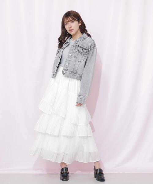 JILL by JILL STUART(ジルバイジルスチュアート)の「構築パネルデニムジャケット(デニムジャケット・レディース・ブルー/グレー・FREE)」の17枚目の写真