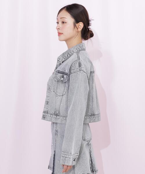 JILL by JILL STUART(ジルバイジルスチュアート)の「構築パネルデニムジャケット(デニムジャケット・レディース・ブルー/グレー・FREE)」の18枚目の写真