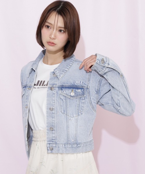 JILL by JILL STUART（ジルバイジルスチュアート）の「構築パネルデニムジャケット（デニムジャケット・レディース・ブルー/グレー・FREE）」の9枚目の写真